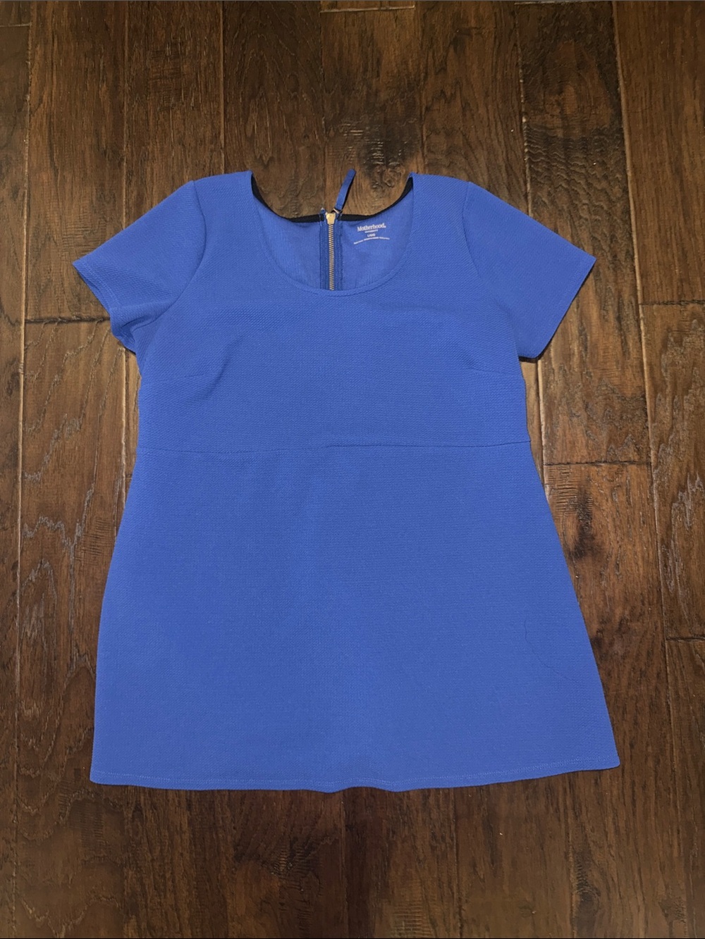Motherhood Maternity Cobalt Blue Short Sleeve Knit Top Large